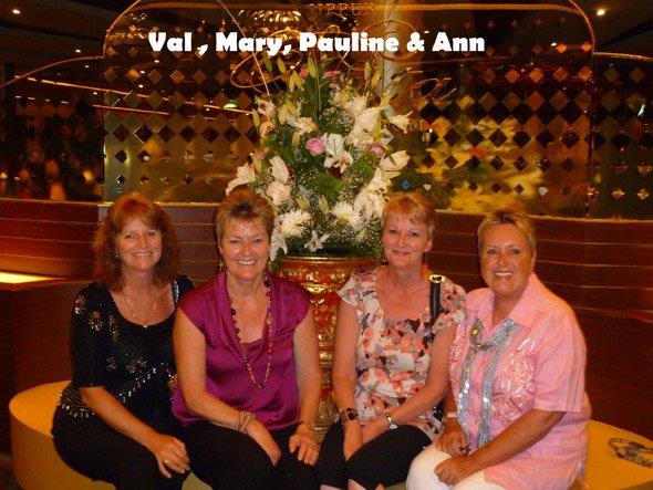 Val, Mary, Pauline and Ann on Westerdam